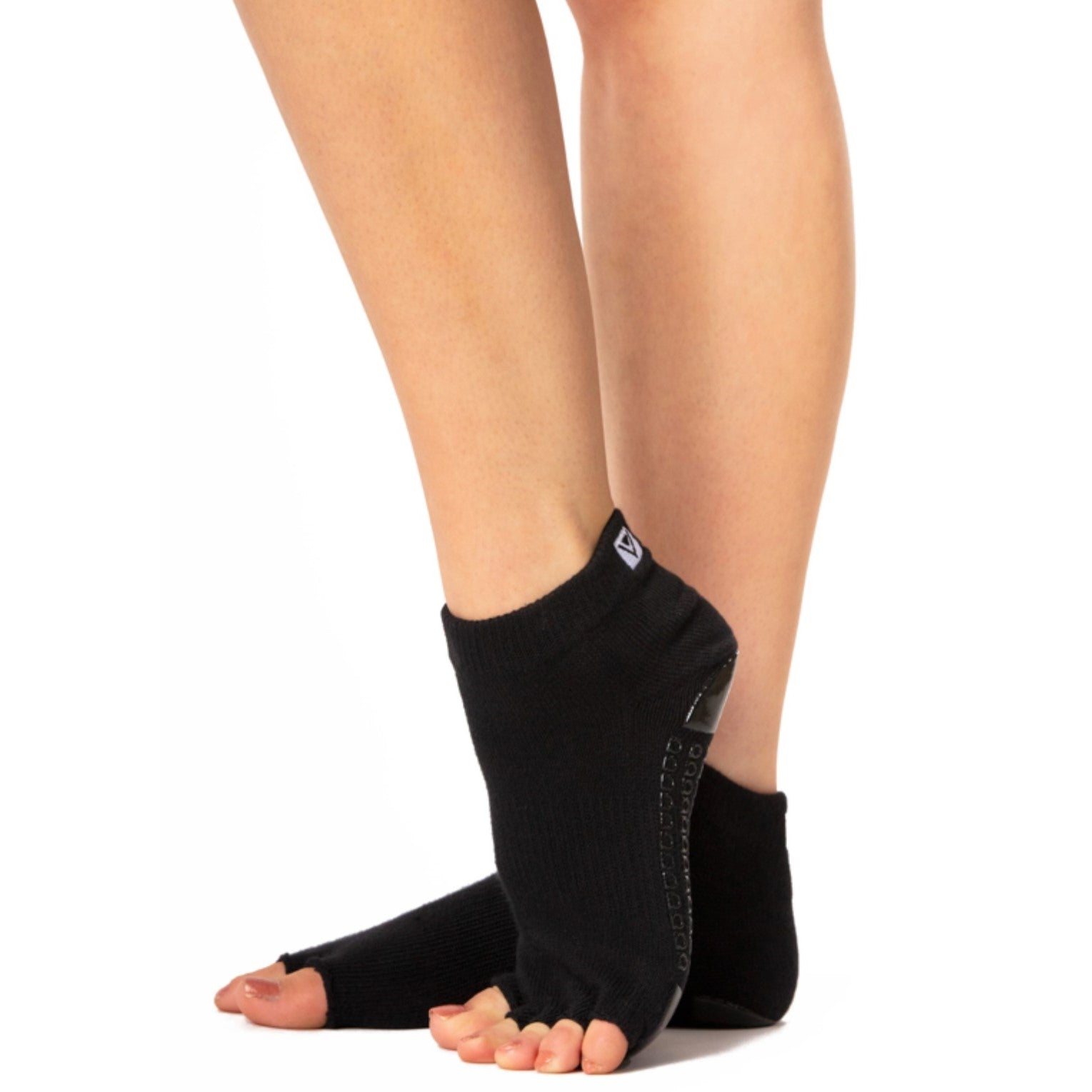 Soleil Open Toe Grip Socks - Black - Arebesk - simplyWORKOUT