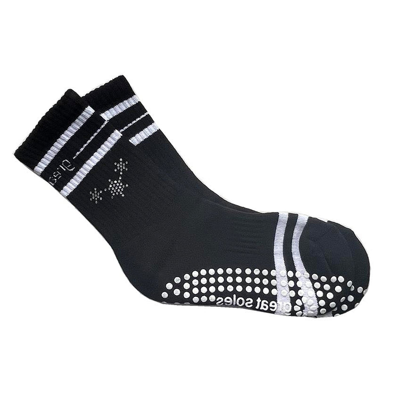 great soles jess black snowflake grip socks 