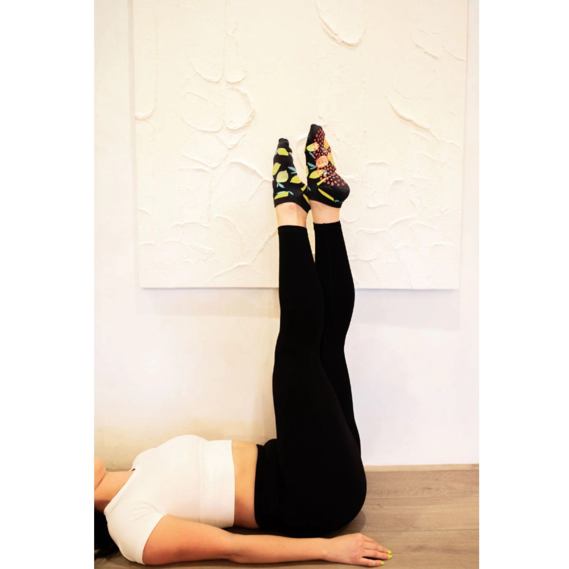 Lemon - Ankle - Grip Socks by Pilates Honey - simplyWORKOUT