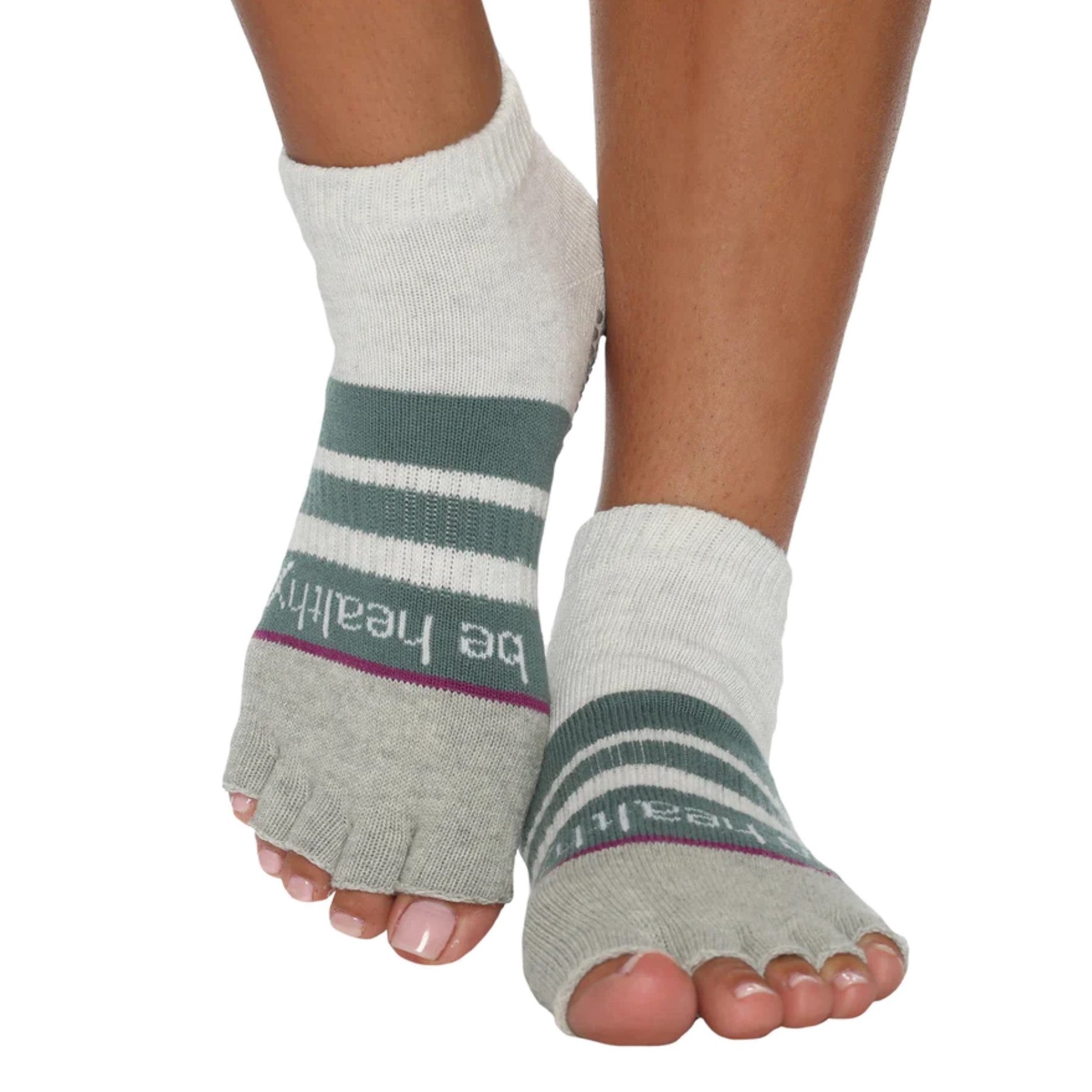 Be Healthy - Meadow - Half Toe Grip Socks - Sticky Be