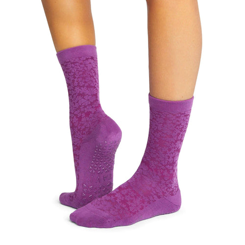 Tavi Active Jess Grip Socks Violet Floral