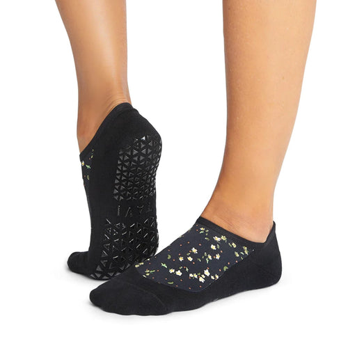 Tavi Active Maddie Grip Socks Ebony Flourish