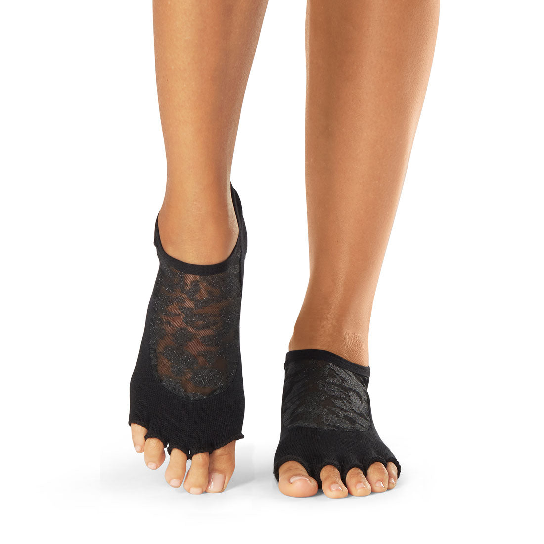 Yoga Five Toe Socks with Grips Pilates Women Toeless Socks for for