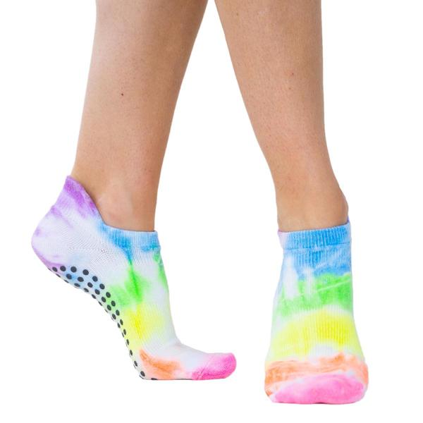Avery Tie-Dye Neon Multi Grip Socks