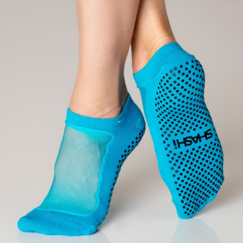 shashi classic regular toe blue grip sock