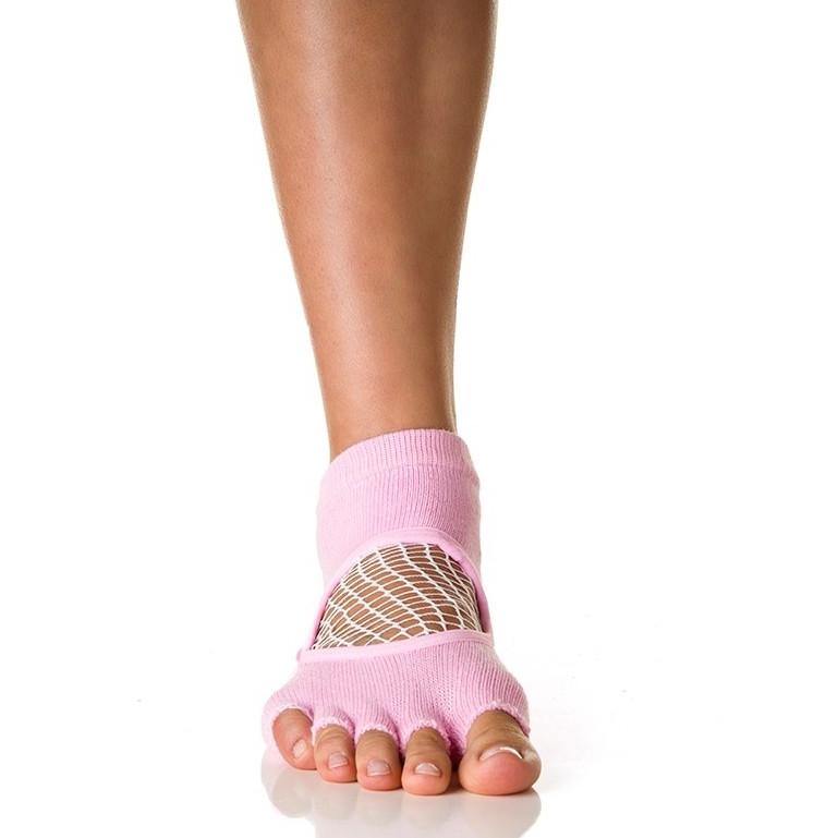 Arebesk Fishnet Grip Socks - Pink 
