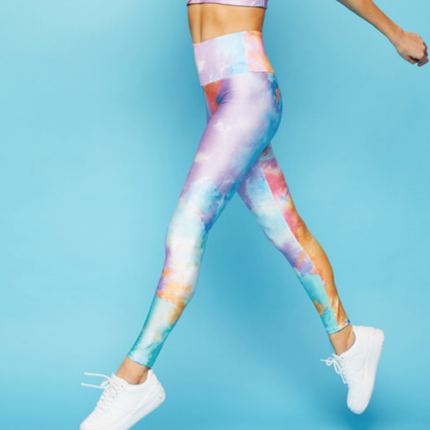 Cool Design Tie Dye Icon Ombre Colorful Gym Clothes High Waisted