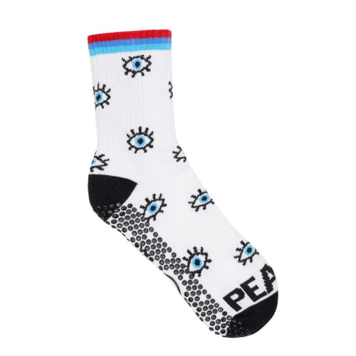 move active love and peace crew grip socks