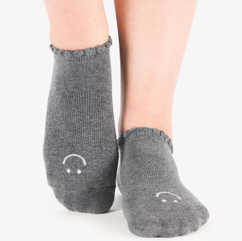 Happy Grip Socks - Charcoal