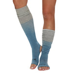 Sticky Be Be Thankful - Turquoise Stirrup Grip Leg Warmers