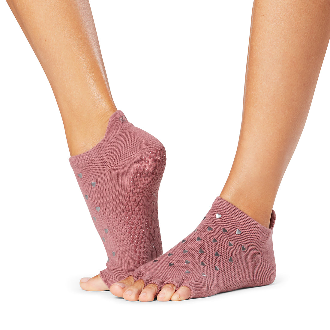 Low Rise Half Toe Grip Socks - Tough Love (Barre / Pilates)