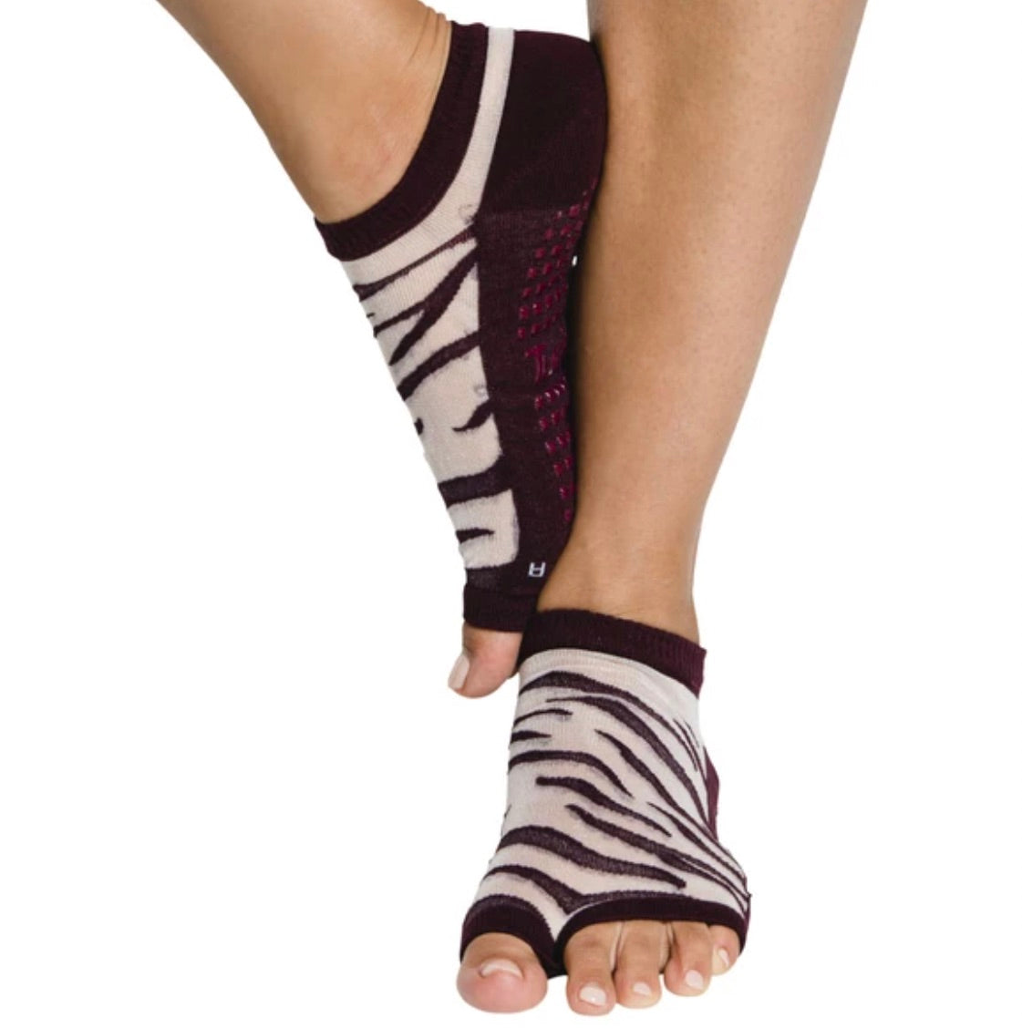 Flow Grip Socks Sheer Garnet Tiger - Tucketts - simplyWORKOUT