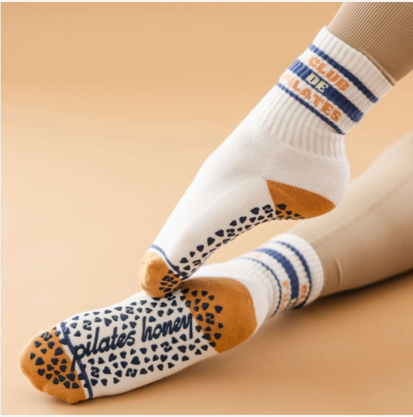 Pilates Honey Club De Pilates Crew Crip Socks