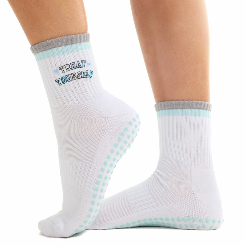 Treat Yourself - Crew Grip Sock (Barre / Pilates)