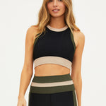 beach riot Gwen top military olive colorblock