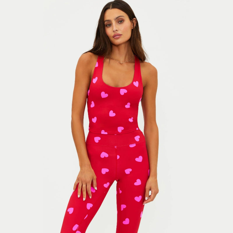 BEACH RIOT レギンス トップス　Sサイズ　セット ハート　ピンク Yara Top Royal Red Hearts - Beach Riot - simplyWORKOUT – SIMPLYWORKOUT