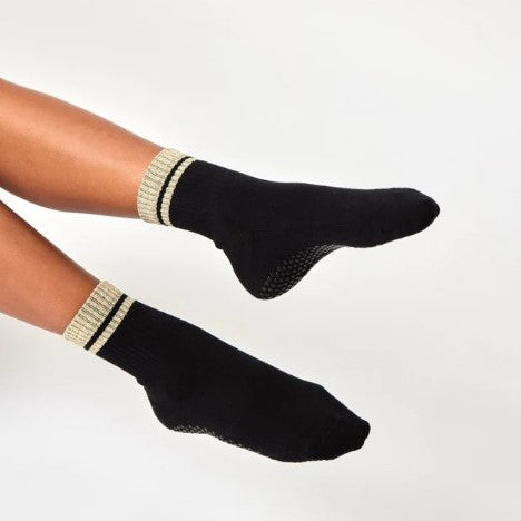 club martyn grip socks new crew black gold lurex