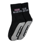 Club Martyn signature crew logo black grip socks