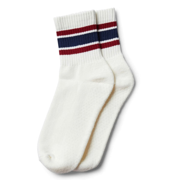 club martyn retro crew navy red grip socks