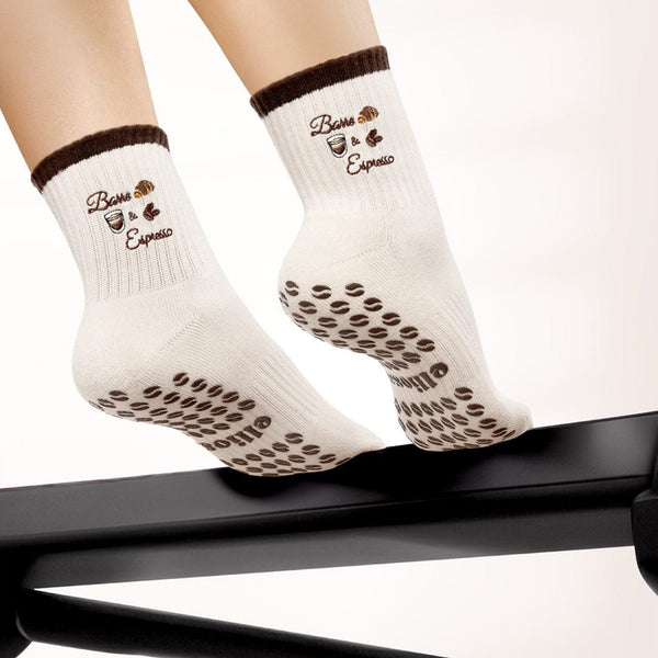 Elliosa Barre and Espresso Grip Socks 3