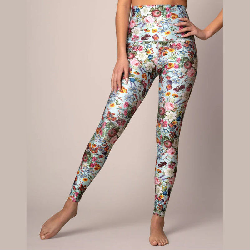 Zoe Blue Floral Legging Emily Hsu simplyWORKOUT – SIMPLYWORKOUT