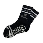 great soles jess black barre stud grip socks 