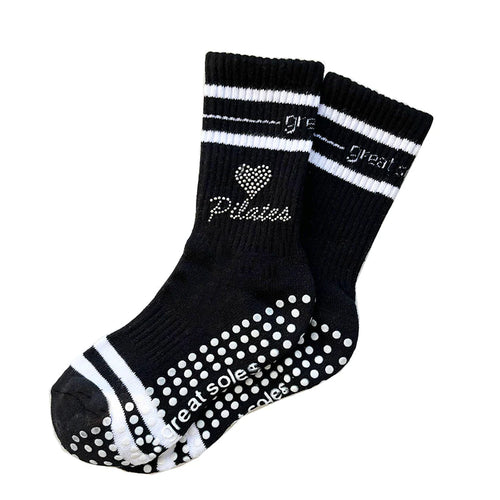 great soles jess black pilates  stud grip socks 
