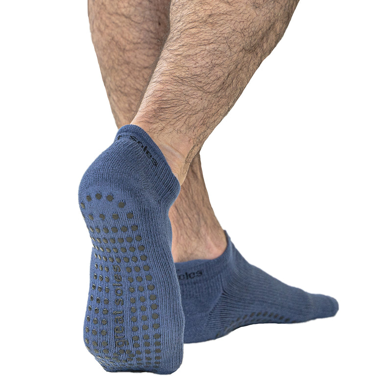 great soles mens grip socks Riley blue black