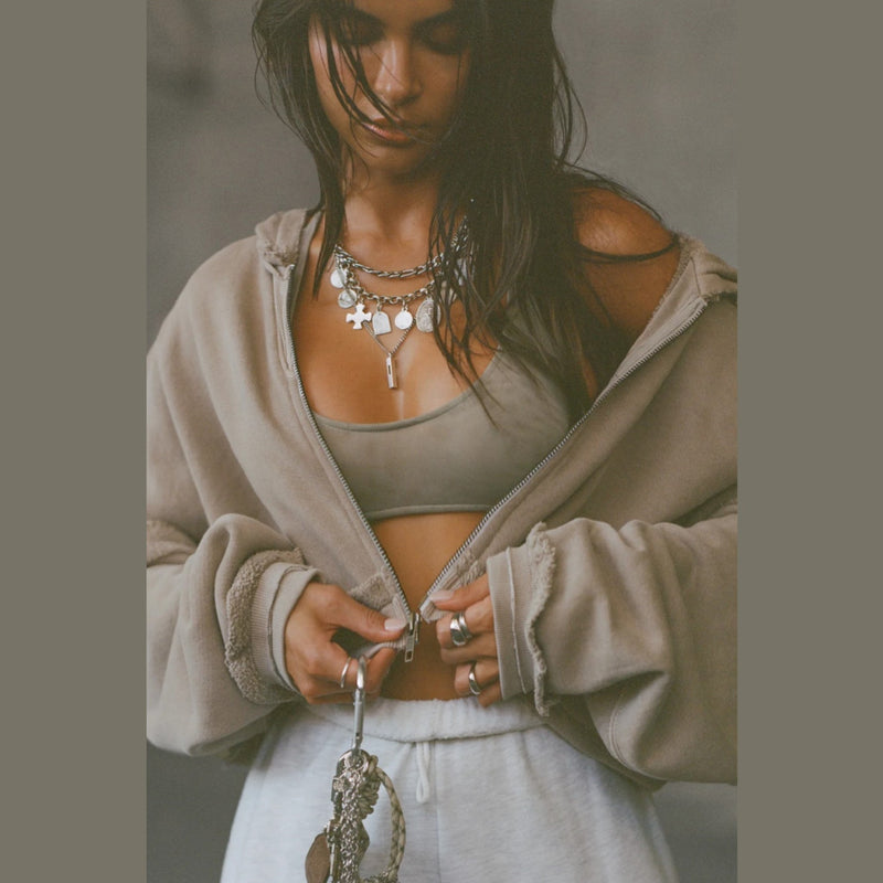 JOAH brown パーカー Oversized Zip Hoodie - Joah Brown – SIMPLYWORKOUT