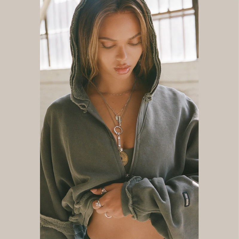 JOAH brown パーカー Oversized Zip Hoodie - Cedar French Terry – JOAH BROWN®