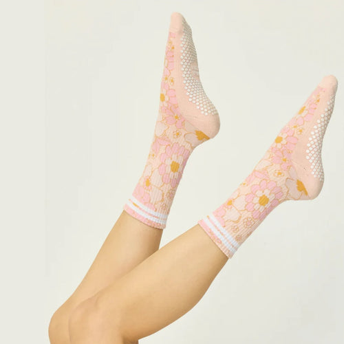 Lucky Honey Flower Power Grip Socks