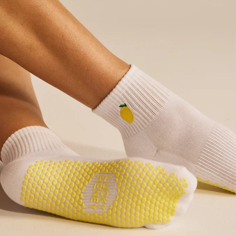 The Harlow Grip Sock - Lucky Honey - simplyWORKOUT – SIMPLYWORKOUT
