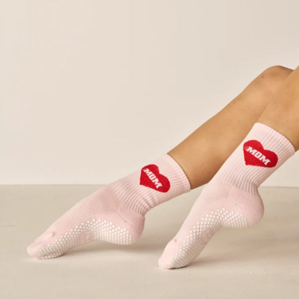 Lucky Honey The Mom Crew Grip Sock