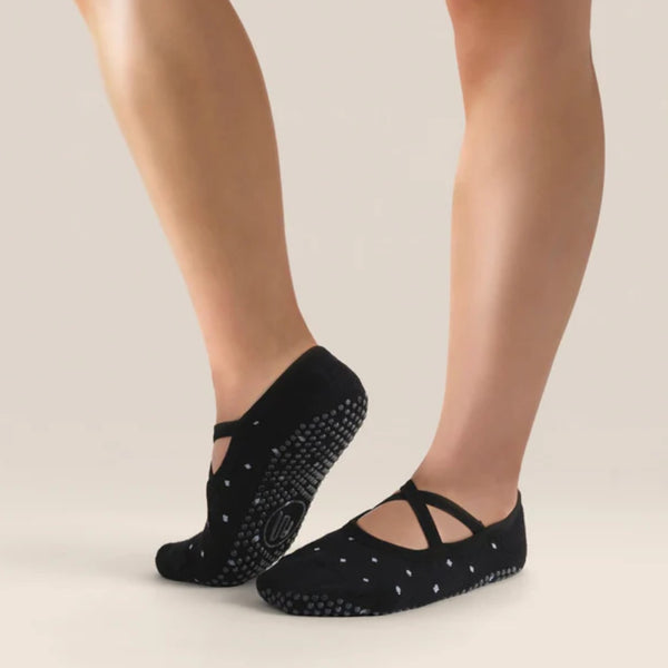 Move Active Ballet Black Polka Grip Socks 3