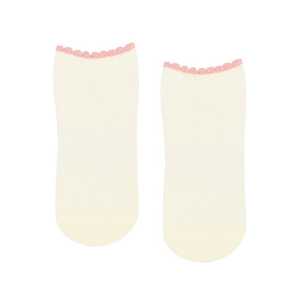 move active buttercream frill grip socks