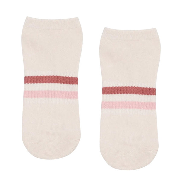 move active classic grip socks blush stripes