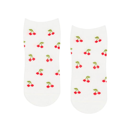 move active classic low rise cherry pop grip socks