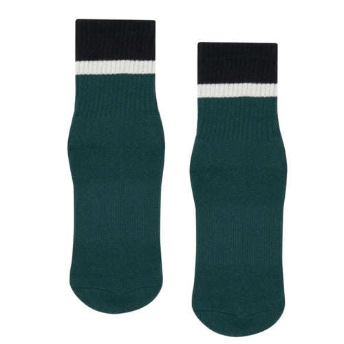 move active crew grip socks emerald stride
