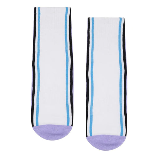 Move Active Crew Grip Socks Fluid White & Purple