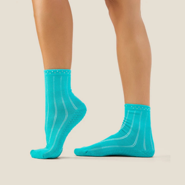 Move Active Crew Grip Socks Gem Crew Aqua