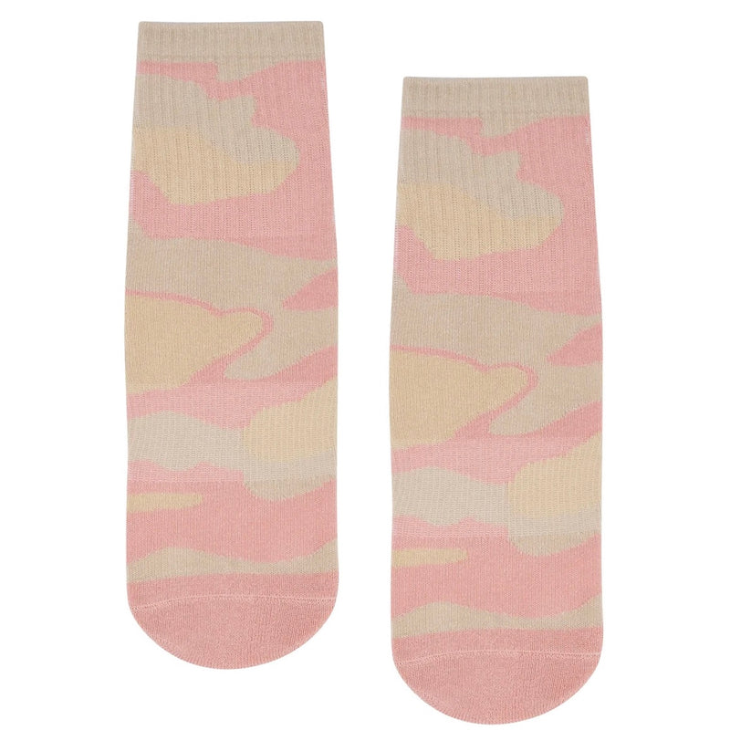 move active crew grip socks pink camo