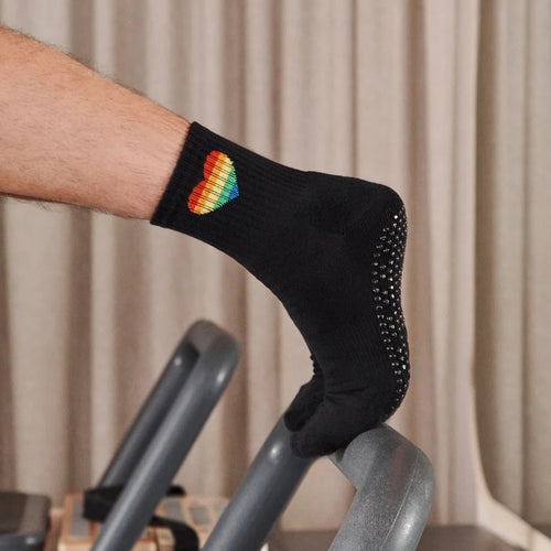 move active crew grip socks rainbow heart