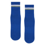 move active crew sporty stripe indigo grip socks