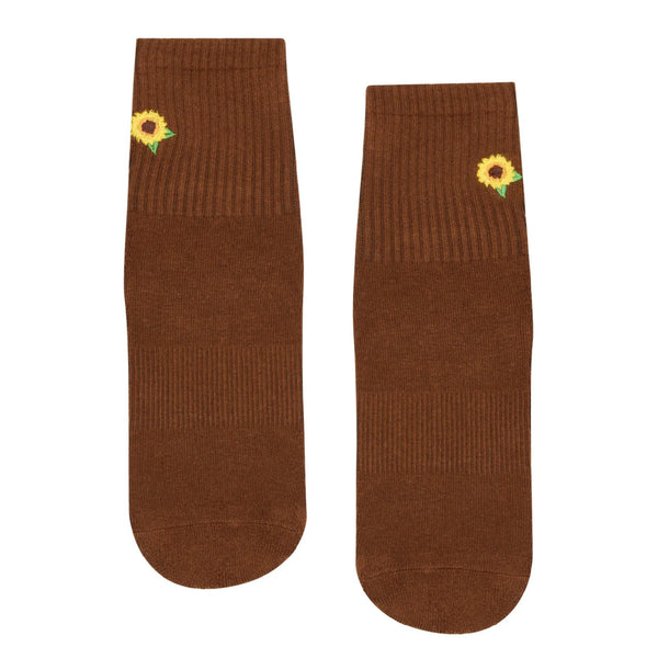 move active crew sunflower fields grip socks