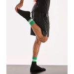 move active mens unisex crew black and green grip socks