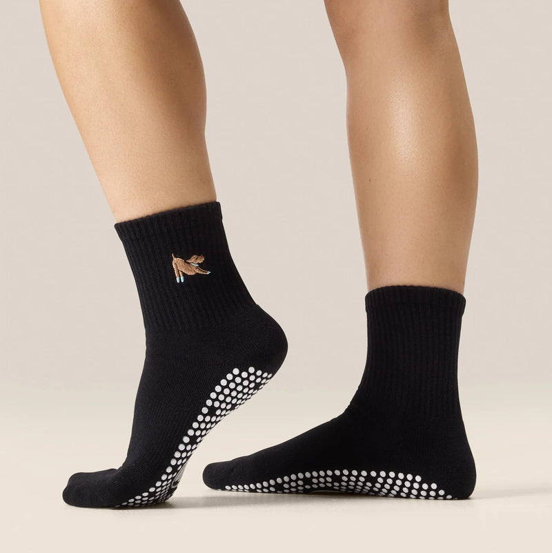 move active pilates pup crew grip socks
