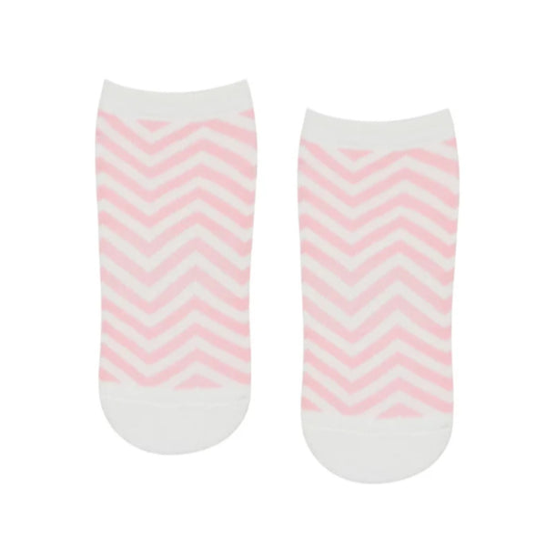 MoveActive Classic Low Rise Grip Socks Pink Chevron