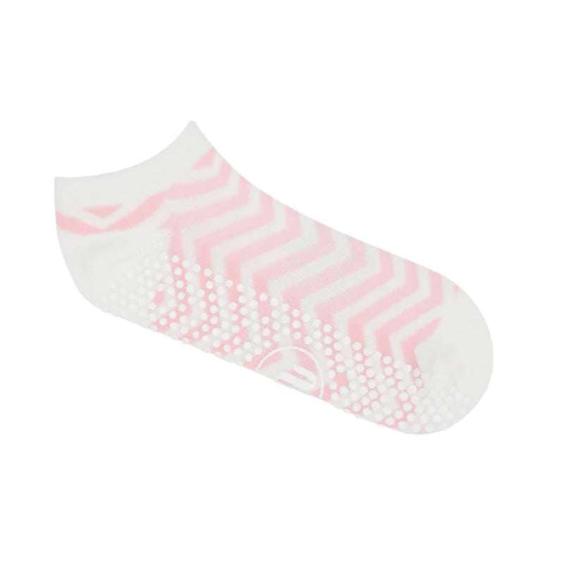 MoveActive Classic Low Rise Grip Socks Pink Chevron
