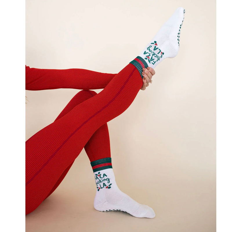 Fa La La Holiday Crew Grips by Pilates Honey Barre Pilates