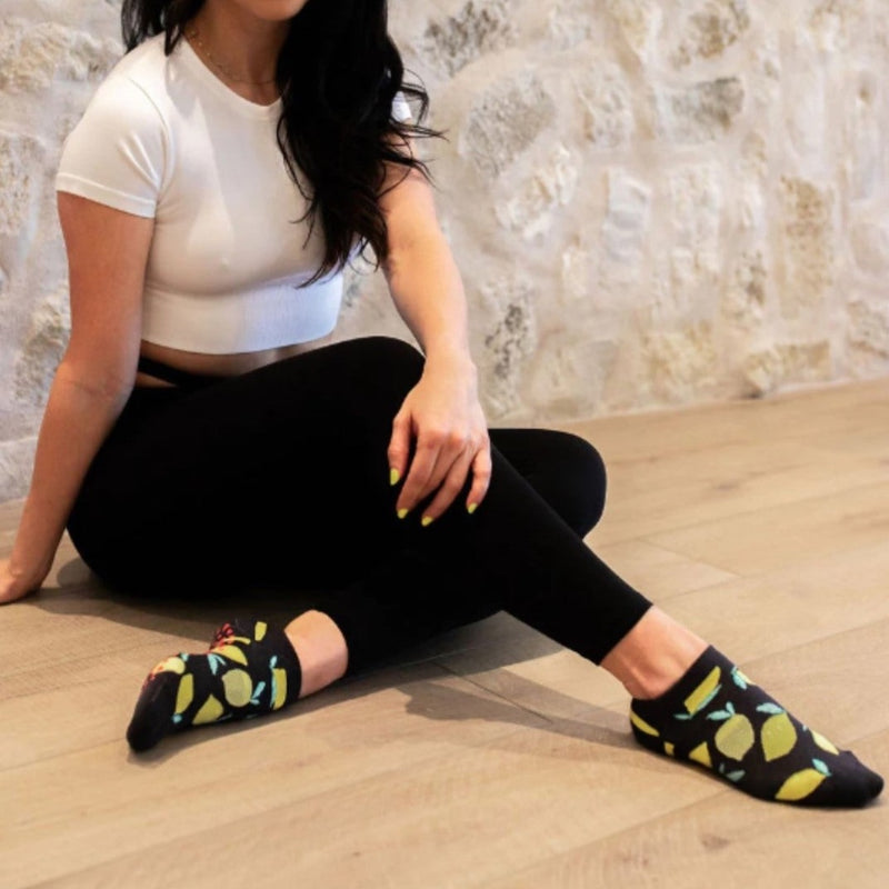 Lemon - Ankle - Grip Socks by Pilates Honey - simplyWORKOUT